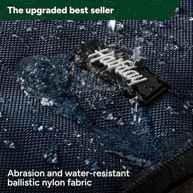 Halfday Convertible 2-in-1 Premium Garment Duffel Weekender Bag 40L | Wrinkle-Free Travel, Hanging Suit Compartment, Shoe Pockets, Trolley Sleeve. Balistic Nylon Carry-On, Pacific