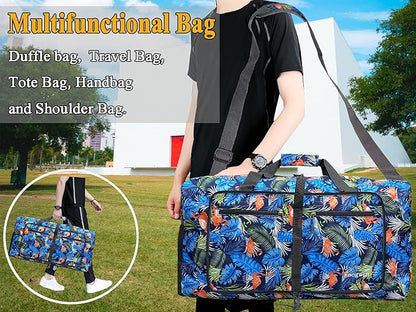 Woogwin Travel Duffel Bag Large Foldable Waterproof Overnight Bag for Beach Swim Bags Pool Sports Gym