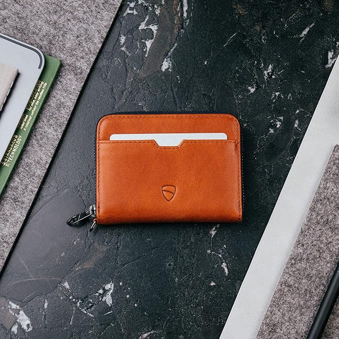 Vaultskin Mayfair Premier Leather Zip Wallet - Ultimate RFID Safety, Streamlined for Style & Functionality for Men and Women