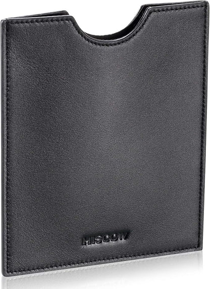 HISCOW Minimalist Passport Sleeve - Italian Calfskin (Black)