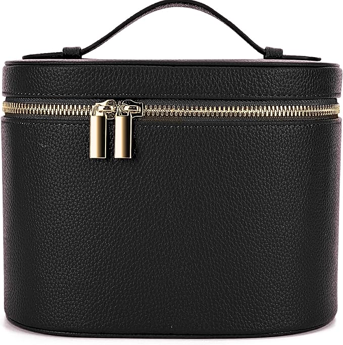 JAZD Vanity Case Makeup Bag with Removable Organizer Divider, Travel Toiletry Cosmetic Organizer for Women