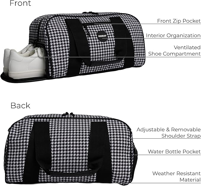 Vooray Burner Gym Duffel Bag, Gym Bag for Women and Men with Shoe Compartment, Weekender, Overnight & Travel Duffel for Sports and Workout