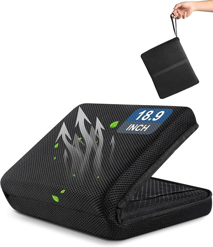 Airplane Seat Cushion Portable Travel Cushion for Comfort Foldable Stadium Pad with Breathable Fabric Seat Pad Perfect for Long Flights, Office, Bleacher, Camping