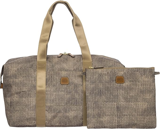 Bric's X-Collection Recycled fabric holdall medio 2in1 foldable - Wool Nut