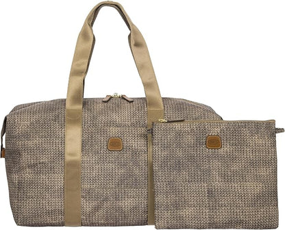 Bric's X-Collection Recycled fabric holdall medio 2in1 foldable - Wool Nut