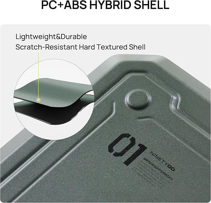 NINETYGO Carry On Luggage 22x14x9 Airline Approved, Carry On Suitcase with Smooth Double Spinner Wheels, Hard Shell PC+ABS Suitcase Carry-On, Lightweight Travel Luggage, TSA Approved (White, Sahara)