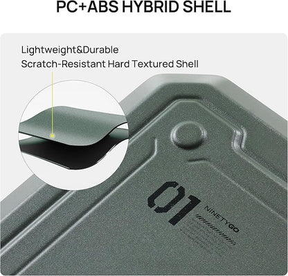 NINETYGO Carry On Luggage 22x14x9 Airline Approved, Carry On Suitcase with Smooth Double Spinner Wheels, Hard Shell PC+ABS Suitcase Carry-On, Lightweight Travel Luggage, TSA Approved (White, Sahara)