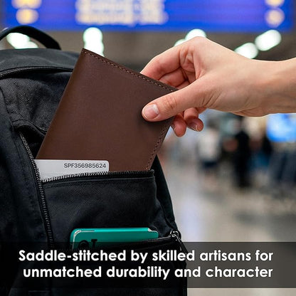 Northwind Personalized Leather Passport Holder for Travel – Custom Passport Cover and Wallet and Case with Card Slots and Cash Pocket, Premium Travel Accessory for Men and Women, Unique Custom Gift