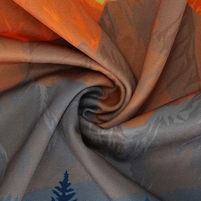 Explore Land Travel Luggage Cover Suitcase Protector Fits 27-30 Inch Case (Amber Mountains, L)