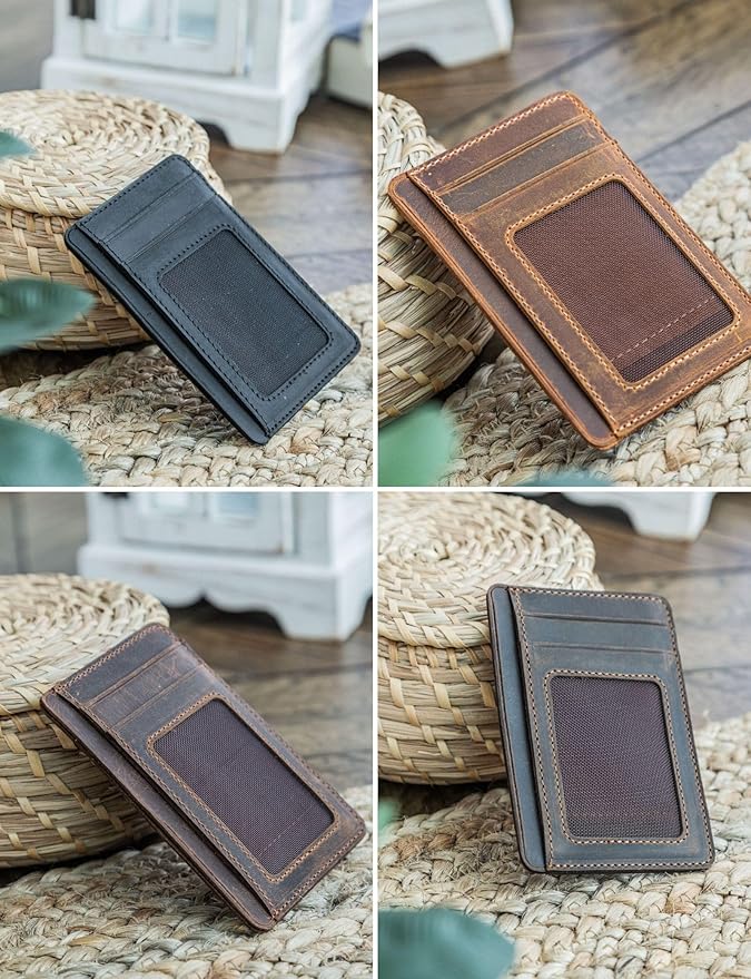 Handcrafted Genuine Leather Wallets, Minimalist Cardholders, and Passport Covers, Handmade Gift