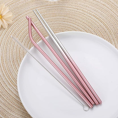 Travel Utensils,Reusable Silverware Set To Go Portable Cutlery Set with a Waterproof Carrying Case for Lunch Boxes Workplace Camping Picnic (GraPink)