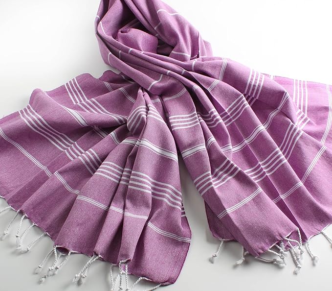 Cacala Lightweight and Thin Turkish Beach Towel 100% Cotton Sand-Free and Quick-Drying Goodness Perfect as an Extra Large Travel Towel, Beach Accessory, or Gift for Beach Lovers, 37 x 70