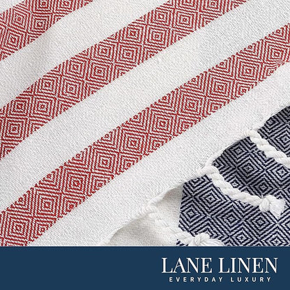 LANE LINEN Extra Large Beach Towel, 2 Pack Beach Towels Oversized, Pre-Washed, Quick Dry Pool Towels, Stylish Light Beach Towel for Women, Absorbent Sand Free Towel, 39"x71" - Old Glory Pink