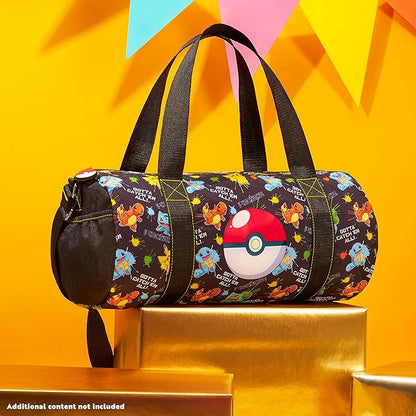 Pokemon Duffel Bag for Kids Boys Anime Pikachu Carryall Duffle Bag with Adjustable Strap for Travel Sports Gear Equipment Organizer Gifts for Kids