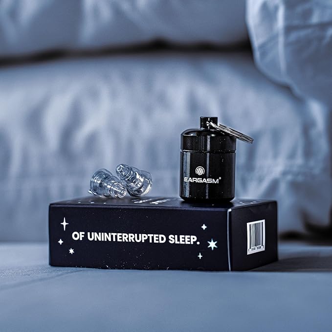 Eargasm All-Nighters Earplugs Standard - Noise Reducing Night-Time Ear-Plugs for Sleeping, Studying, Blocking Snoring - Perfect for Reducing Noise While Sleeping, Enhancing Focus While Studying & More