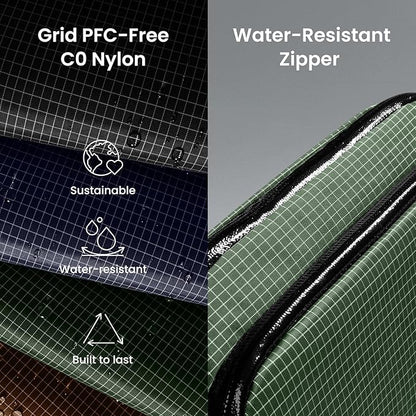 tomtoc Electronic Organizer Travel Case Performance, Water Resistant Dual Compartment Cable Organization Storage Bag for Charger, Cord, Phone, Hard Drive, Power Bank, Accessories Travel Essentials