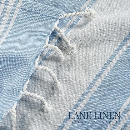 LANE LINEN Beach Towel 4 Pack, Oversized Beach Towels for Adults, Lightweight Travel Beach Towels, Pre-Washed for Soft Hand Feel, Quick Dry Beach Towels, 39"x71" - Sky Blue