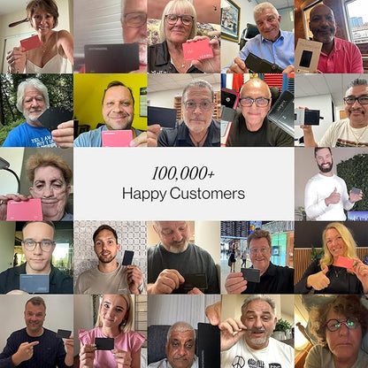 SPOTMINDERS Apple MFi Certified Wallet Tracker for Christmas Stocking Stuffers - Gifts for Women Works With Apple Find My IP68 Rechargeable Slim Tracking Card for iOS - White Elephant Gifts for Adults