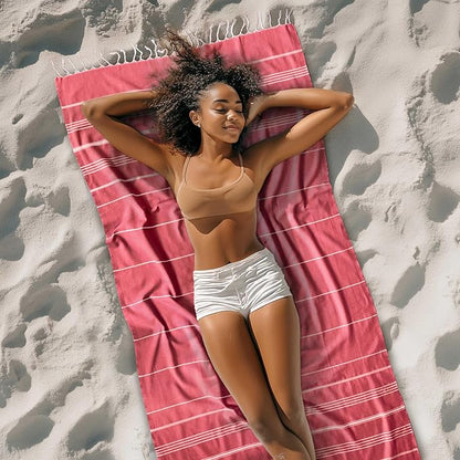 Cacala Lightweight and Thin Turkish Beach Towel 100% Cotton Sand-Free and Quick-Drying Goodness Perfect as an Extra Large Travel Towel, Beach Accessory, or Gift for Beach Lovers, 37 x 70