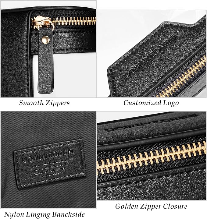 ROWNYEON Clear Makeup Case Toiletry Bag Multipurpose Travel Makeup Train Case Portable Cosmetic Organizer Transparent Storage Bag