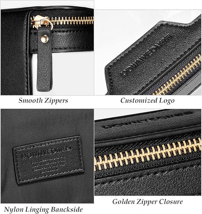 ROWNYEON Clear Makeup Case Toiletry Bag Multipurpose Travel Makeup Train Case Portable Cosmetic Organizer Transparent Storage Bag