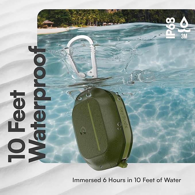 Keybudz for AirPods 4 Case with Lock - Fully Waterproof AirPods 4th Generation Case Cover - Keychain, Rugged Tough Protection, Hard Shell and Carabiner (Forest Green)