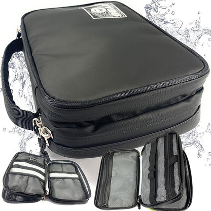 Enthusiast Gear Waterproof Electronics Organizer – Durable Travel Case for Cords, Chargers, and Gadgets – Compact, Lightweight, and Perfect for Outdoor Adventures or Daily Use (Black)