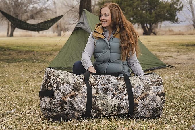 Diamond Ripstop Duffle Bags, Ultra Tough & Tear Resistant, Reinforced Stitching, Weatherproof, Packable Foldable Duffle Bag for Traveling