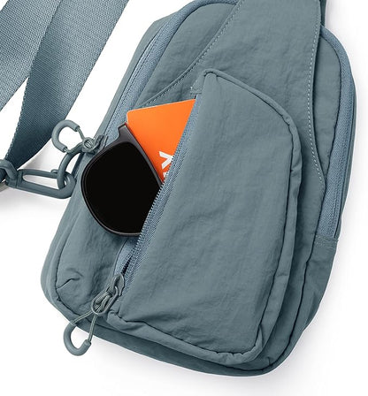 ODODOS Daily Sling Bag with Adjustable Straps Crossbody Chest Bag Lightweight Small Backpack for Casual Traveling Hiking