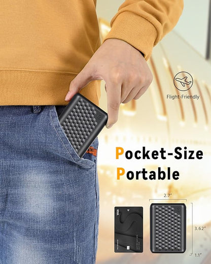 Wulcea 12v 18400mAh Power Bank High Capacity Type-C Input，USB Type-C DC Output Fast Charge for Graphene Heated Jacket Heated Vest Long Lasting Portable Charger Digital Display for Genovega VERGOO