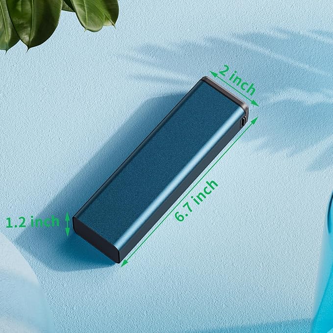 7 Day Weekly Metal Pill Organizer Travel, Kursoaya Premium Aluminum Daily Pill Box, Cute Portable Pill Case, Large Capacity Pill Holder for Supplements, Pills, Vitamins, Medicine (Matte Blue)