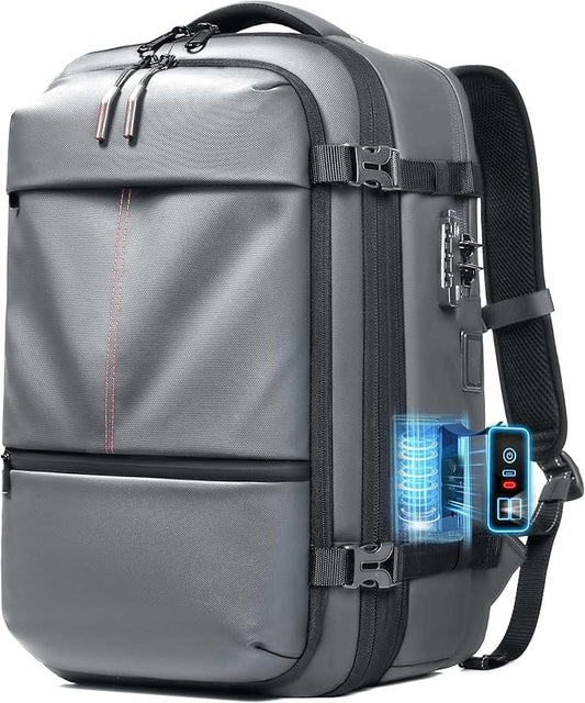 Vacuum Seal Backpack Travel with Built-in Pump 80L Expandable Travel Backpack with Vacuum System, TSA Lock Water Resistant Carry-On Backpack