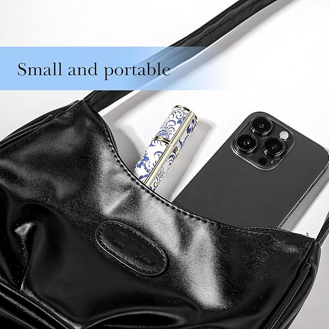 LUEXBOX Portable Perfume Bottle for Travel, Mini Refillable Perfume Dispenser, 5ml Faux Leather Leak Proof Perfume Atomizers, Blue and White Bottles Sprayer for Pocket Perfume (Blue Grass)