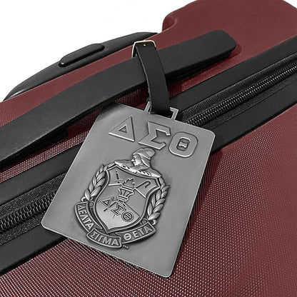 Delta Sigma Theta Sorority Paraphernalia - Official Vendor - Travel Luggage Tags - Set of 2 - Greek Letters and Shield
