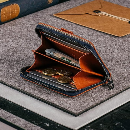 Vaultskin Mayfair Premier Leather Zip Wallet - Ultimate RFID Safety, Streamlined for Style & Functionality for Men and Women