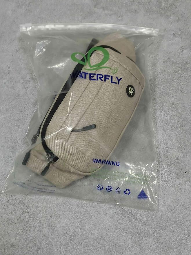 WATERFLY Fanny Pack Waist Bag: Small Hip Pouch Bum Bag Fannie Pack Phanny Fannypack Waistpack Bumbag Beltbag Sport Slim Fashionable for Jogging Hiking Hiker Woman Man