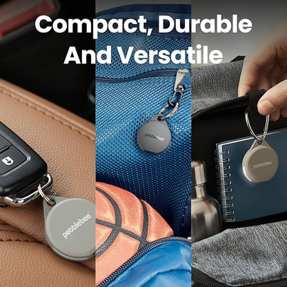 Pebblebee Clip 5 | Rechargeable Bluetooth Tracker Tag for Keys & Bags | Alternative to Air Tag & Android Trackers | 130 dB Siren, Bright LED Strobe, 12-Month Battery, Alert Safety Mode & Phone Finder