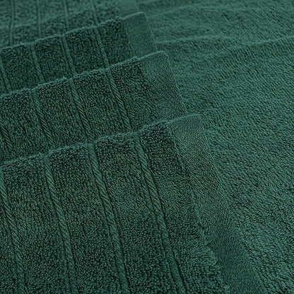 Tens Towels Pack of 8 Towels Set, 2 Extra Large Bath, 2 Hand, 4 Washcloths, 100% Cotton, Lighter Weight, Quicker to Dry, Super Absorbent, Perfect for Bathroom, Hunter Green