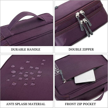 MIRLEWAIY Electronic Organizer Accessory Tech Pouch Water-resistent Travel Cable Storage Bag for Charger, Cables, Power Bank, Hard Drive, Cords, USB, SD Card, Purple