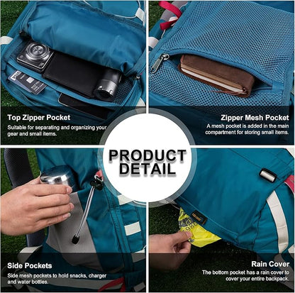 MOUNTAINTOP Hiking Backpack 35L Travel Backpack Lightweight Daypack for Men&Women Outdoor Camping