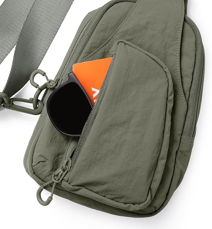 ODODOS Daily Sling Bag with Adjustable Straps Crossbody Chest Bag Lightweight Small Backpack for Casual Traveling Hiking