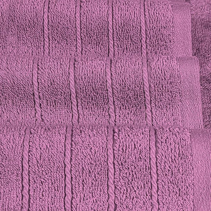 Tens Towels Pack of 8 Towels Set, 2 Extra Large Bath, 2 Hand, 4 Washcloths, 100% Cotton, Lighter Weight, Quicker to Dry, Super Absorbent, Perfect for Bathroom, Purple