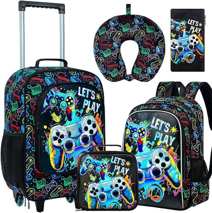 KLFVB Kids Luggage for Boys Girls, Cute Rolling Wheels Suitcase for Toddler, Children Travel Carry on Suitcase
