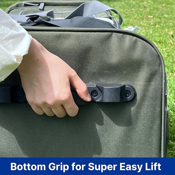 Olympia U.S.A. 33 inch Jumbo Size 8 Pockets Wheeled Rolling Duffel Bag Water Resistant Luggage Lightweight Travel Suitcase with Retractable Handle