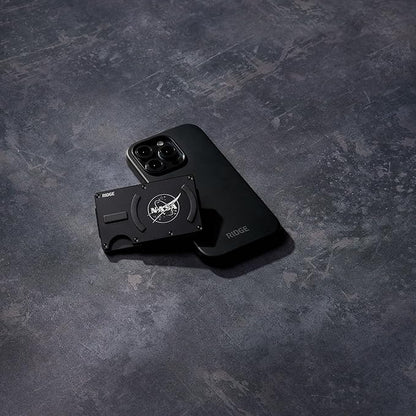 Ridge Wallets for Men Compatible with Magsafe - Slim Minimalist Compact Wallet and Card Holder, RFID Protected Front Pocket Wallets for Men with Integrated Cash Strap (Nasa Nebula)