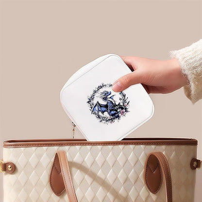 Dragon Mini Makeup Bag, Dragon Gift For Women Girls, Cute Portable Zipper Pouch Cosmetic Bag For Teen Girls Kids, Small Storage Bag For Sanitary Pad, Period napkin bag!