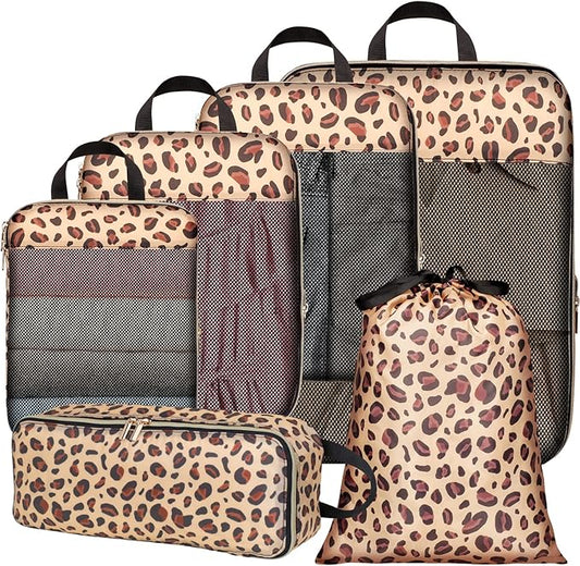 Cambond Compression Packing Cubes for Travel - Lightweight Expandable Travel Bags Luggage Organizers Travel Essentials Compression Cubes for Travel Space Saver for Carry on Suitcases Organizer