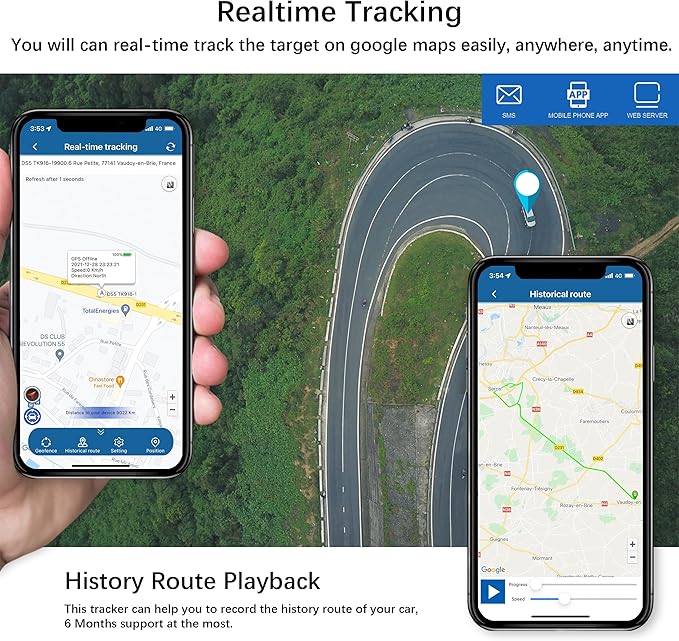 GPS Tracker for Vehicles Long Battery Life 20000mAh up to 150 Days Battery Tracker Device for Vehicles Unlimited Distance Car GPS Tracker Device Magnetic Waterproof for Cars, Fleets TK918 4G