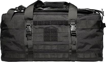 5.11 Tactical Duffel Bag Backpack for Travel, Waterproof, Large Rush LBD Lima 56L, Black, Style 56294ABR