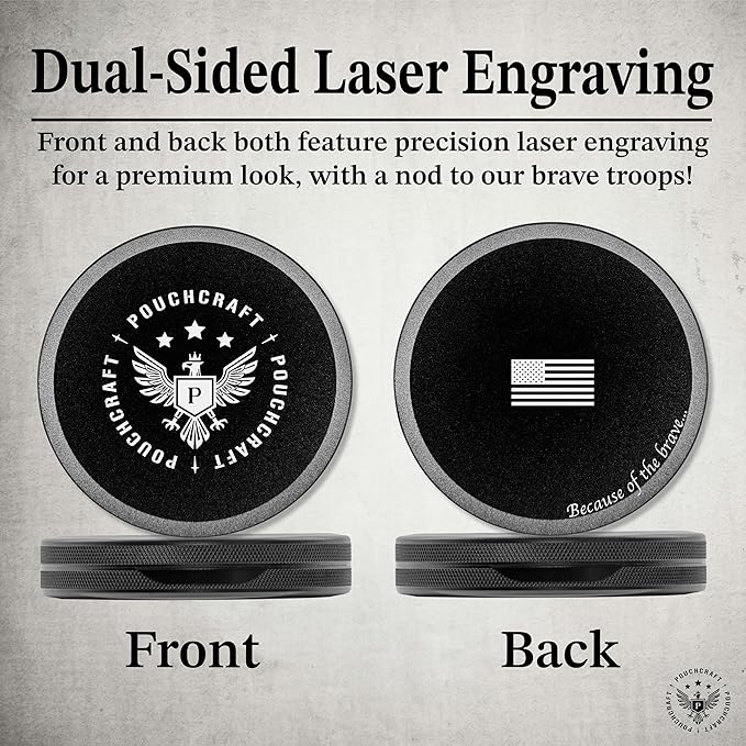 Metal Pouch Can | Metal Container | Slim EDC Pocket Tin | Airtight & Moisture-Resistant | Compact Daily Organizer | Pill Case & Travel Tin | Father’s Day Gift for Dad | (Insignia Ed, Black, Slim)